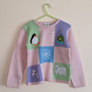 Vintage 90s Patchwork Winter Sweater